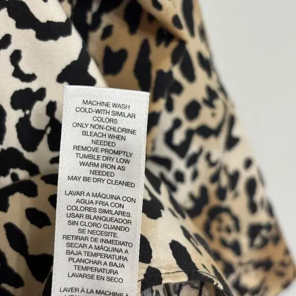 Chico’s Wrinkle-Resistant Leopard Print Tie Top - Size 1 (M) - Picture 7 of 8